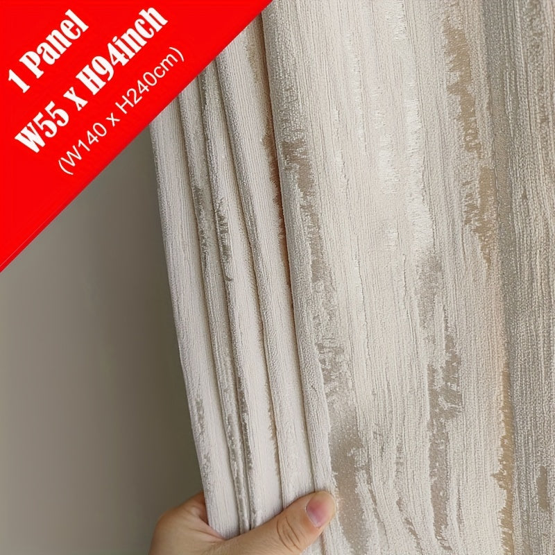 Rideau occultant jacquard chenille beige style français pour salon