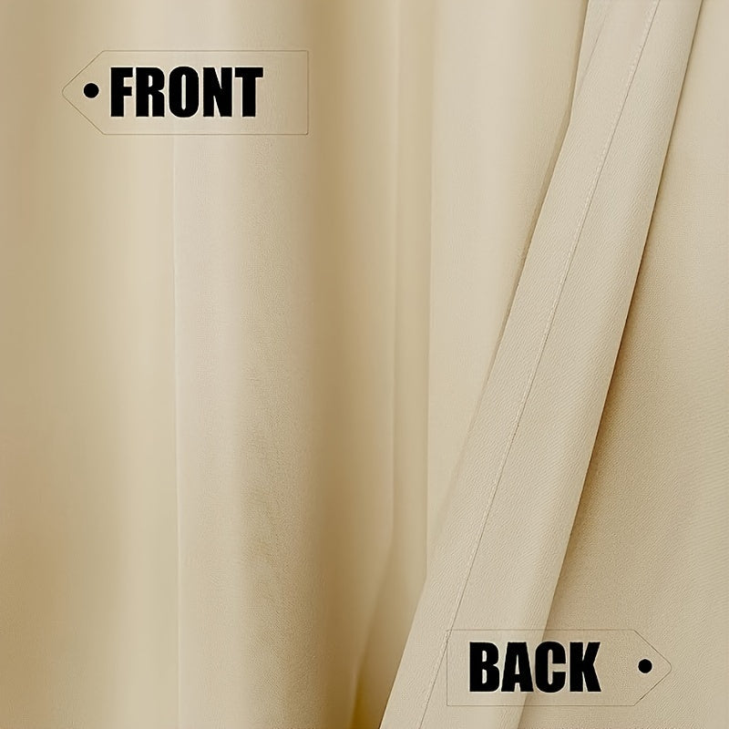 Rideaux extérieurs tamisants à œillets crème pour pergola (2 panneaux)