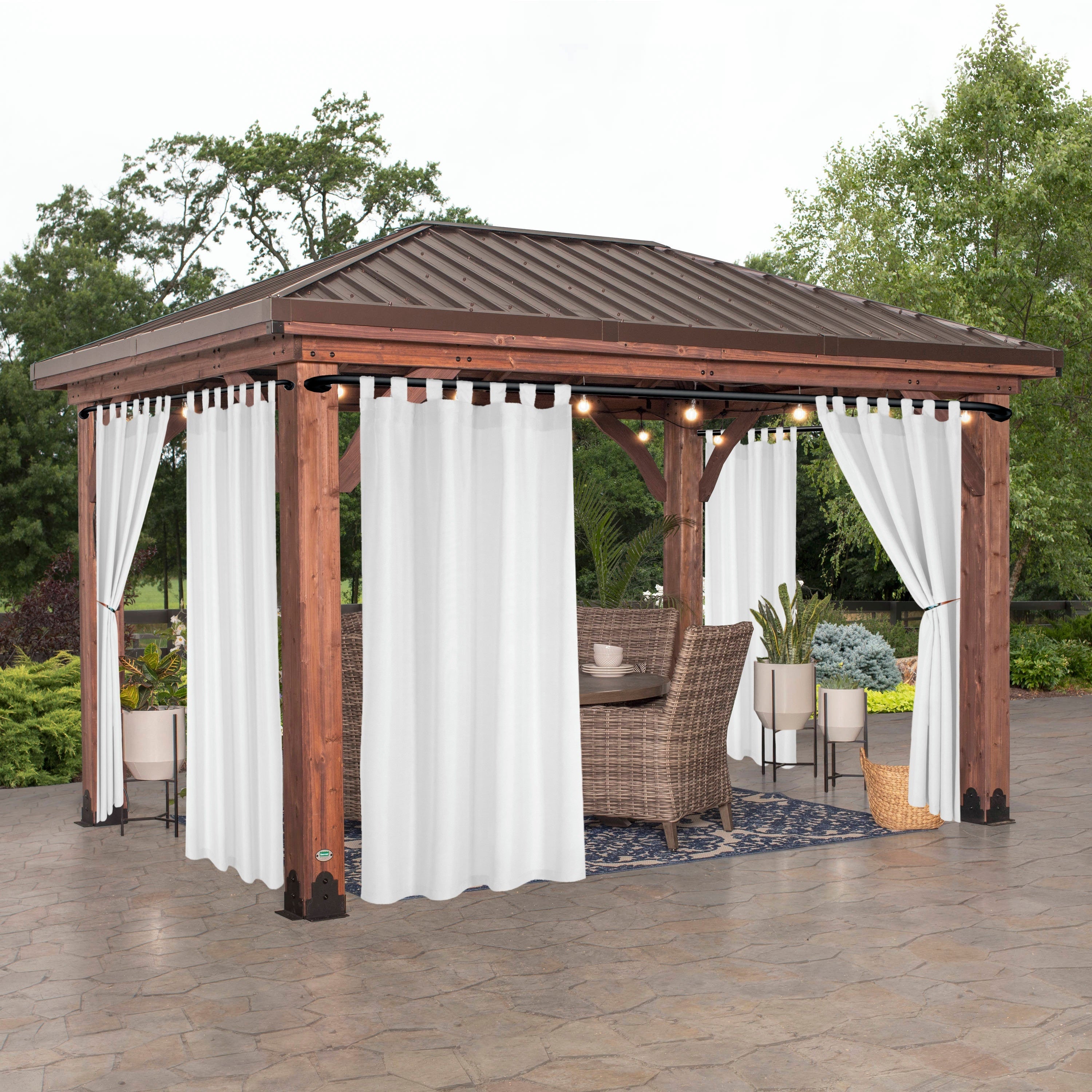 Rideau extérieur occultant pour pergola et terrasse – 1 panneau