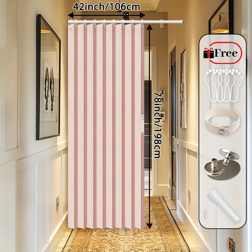 Rideau de porte magnétique occultant en polyester avec tringle incluse
