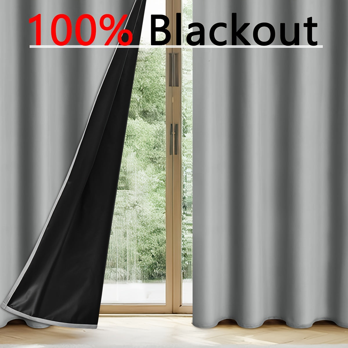 Rideaux occultants thermiques avec œillets pour salon et chambre - 2 panneaux