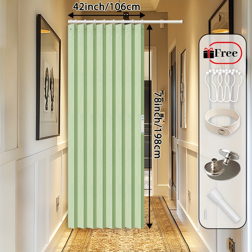 Rideau de porte magnétique occultant en polyester avec tringle incluse