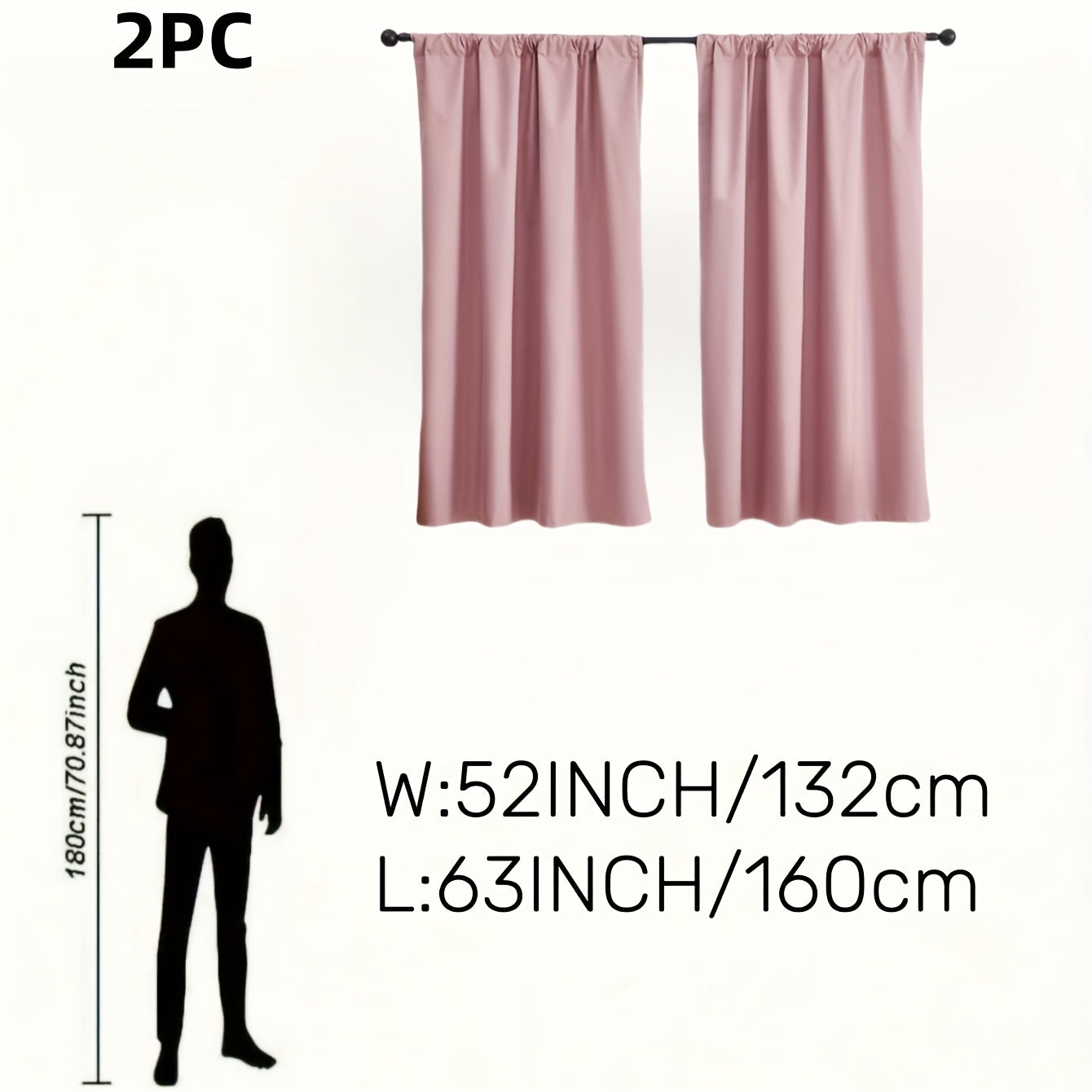Rideaux occultants 100 % blackout à double panneau pour chambre et salon au style moderne