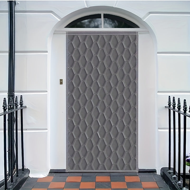 Rideau de Porte Thermique Matelassé Coupe-Vent Isolation Hiver