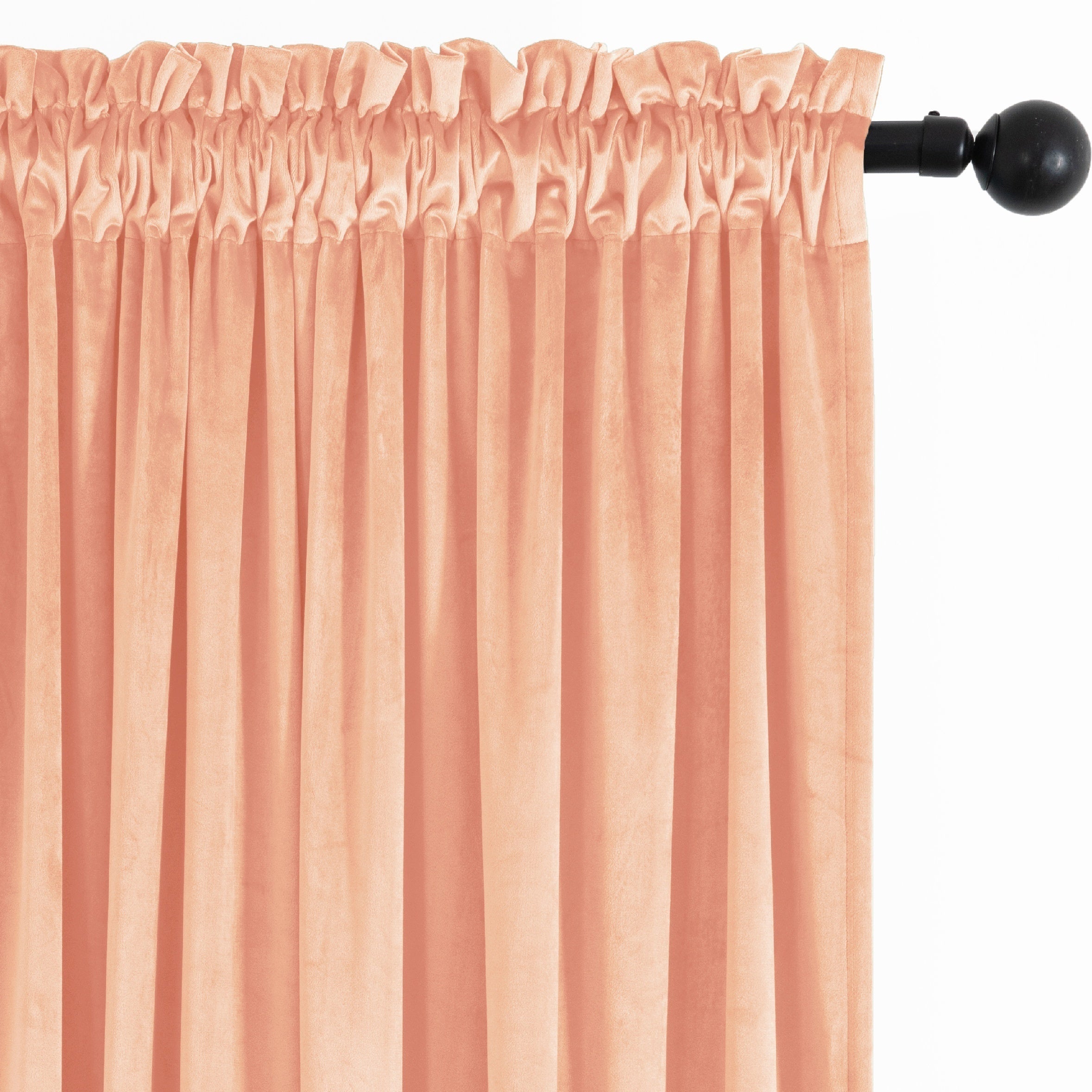 Rideaux tamisants unis en polyester effet flanelle pour chambre et salon (2 panneaux)