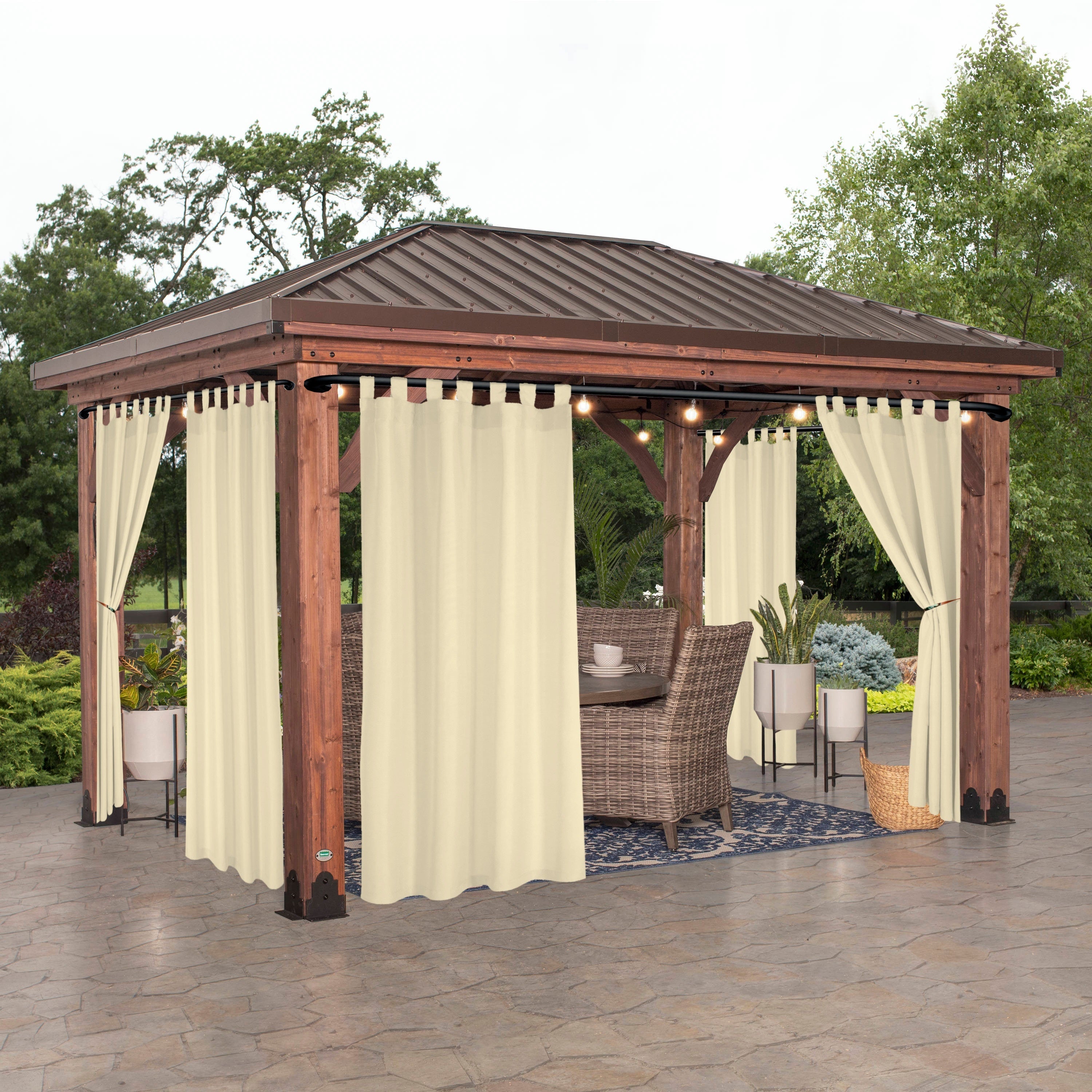 Rideau extérieur occultant pour pergola et terrasse – 1 panneau
