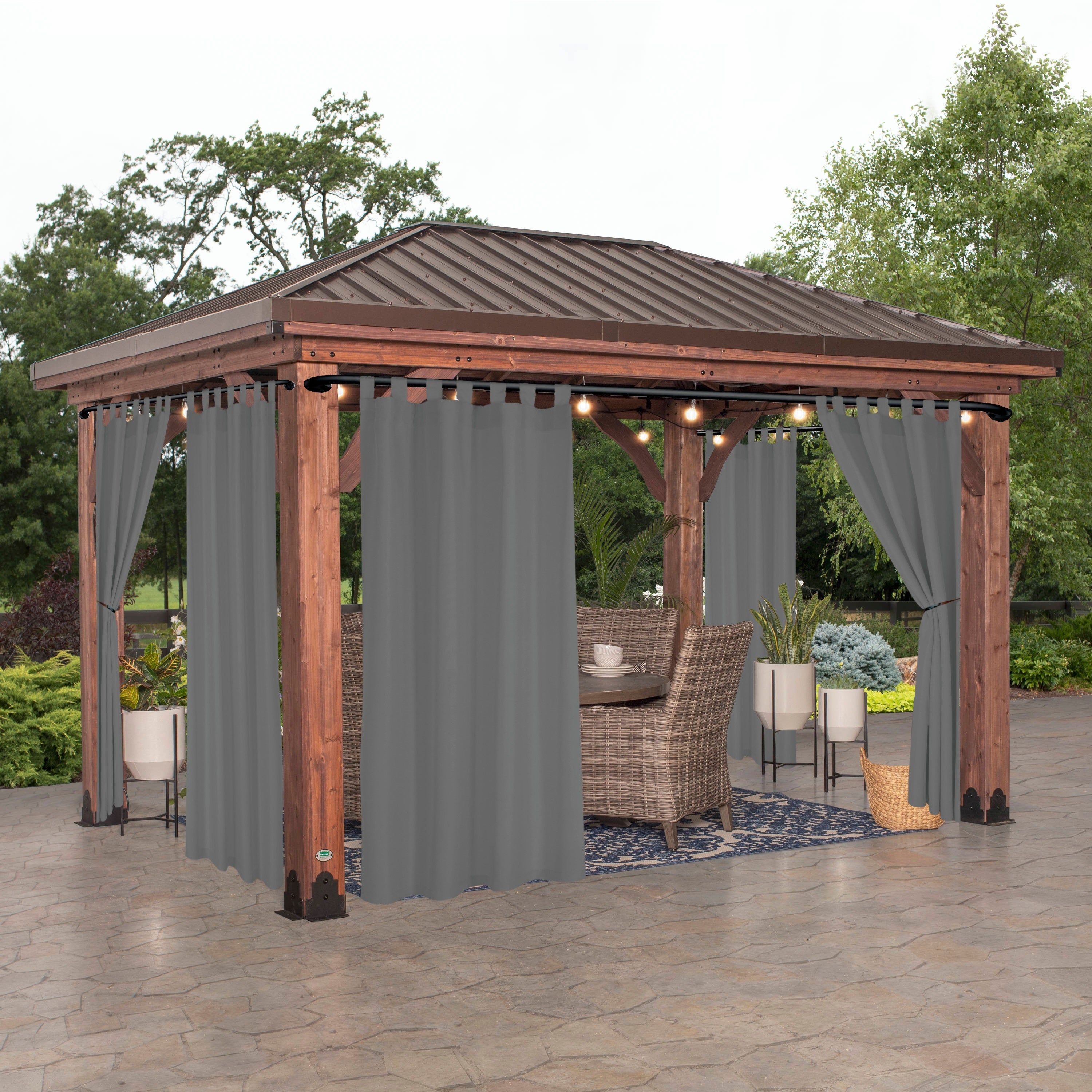 Rideau extérieur occultant pour pergola et terrasse – 1 panneau