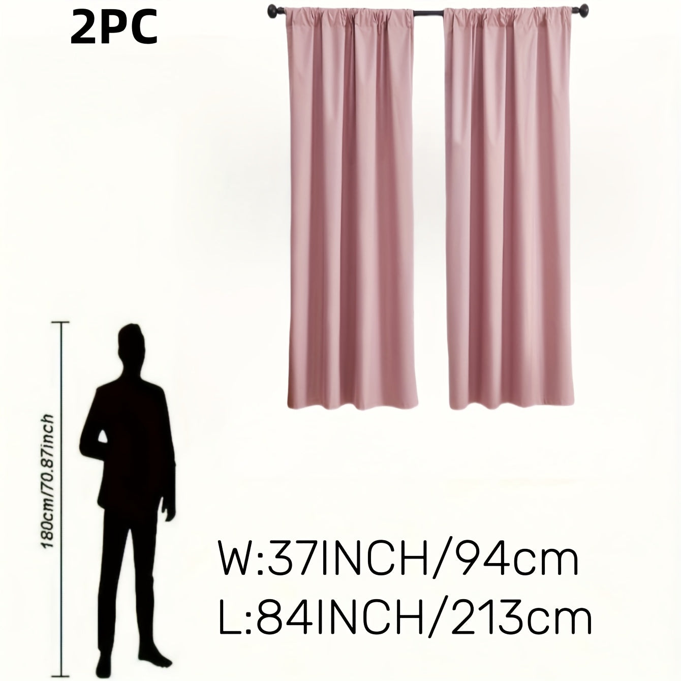 Rideaux occultants 100 % blackout à double panneau pour chambre et salon au style moderne