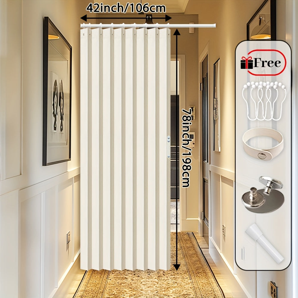 Rideau de porte magnétique occultant en polyester avec tringle incluse