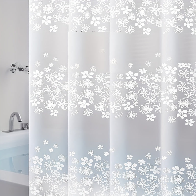Rideau de douche PVC à motif semi-transparent moderne