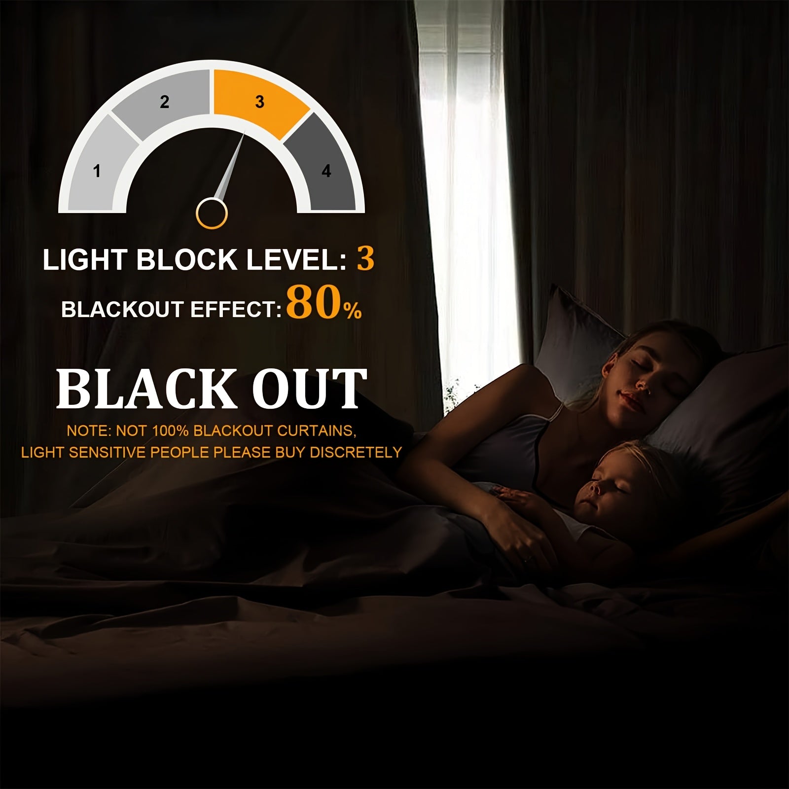 Rideaux occultants géométriques isolants à œillets pour chambre (2 panneaux)