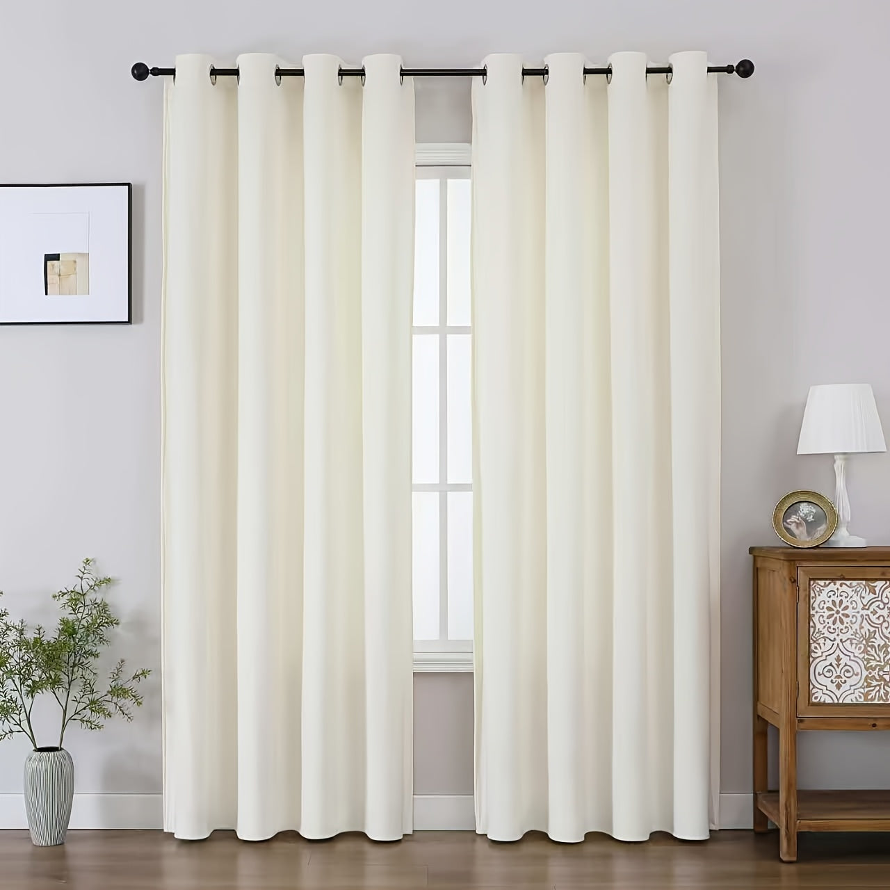 Rideaux occultants velours thermiques pour chambre et salon (2 panneaux)