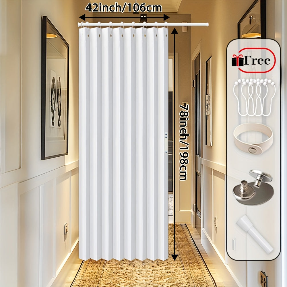 Rideau de porte magnétique occultant en polyester avec tringle incluse