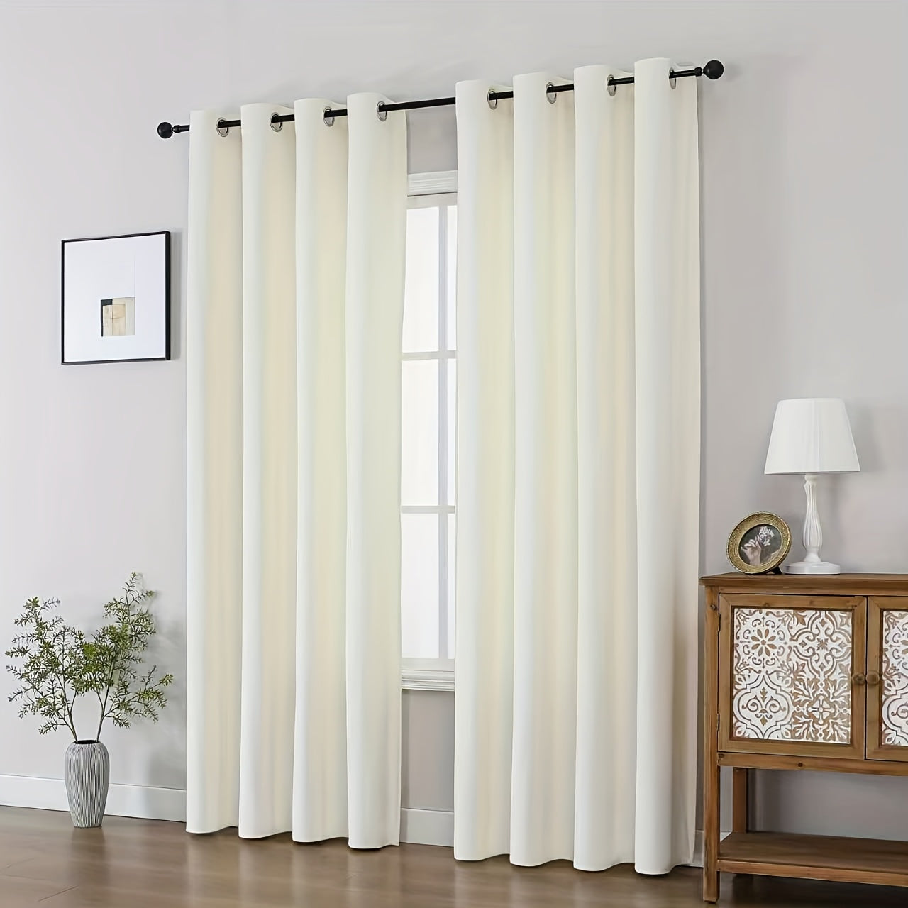 Rideaux occultants velours thermiques pour chambre et salon (2 panneaux)
