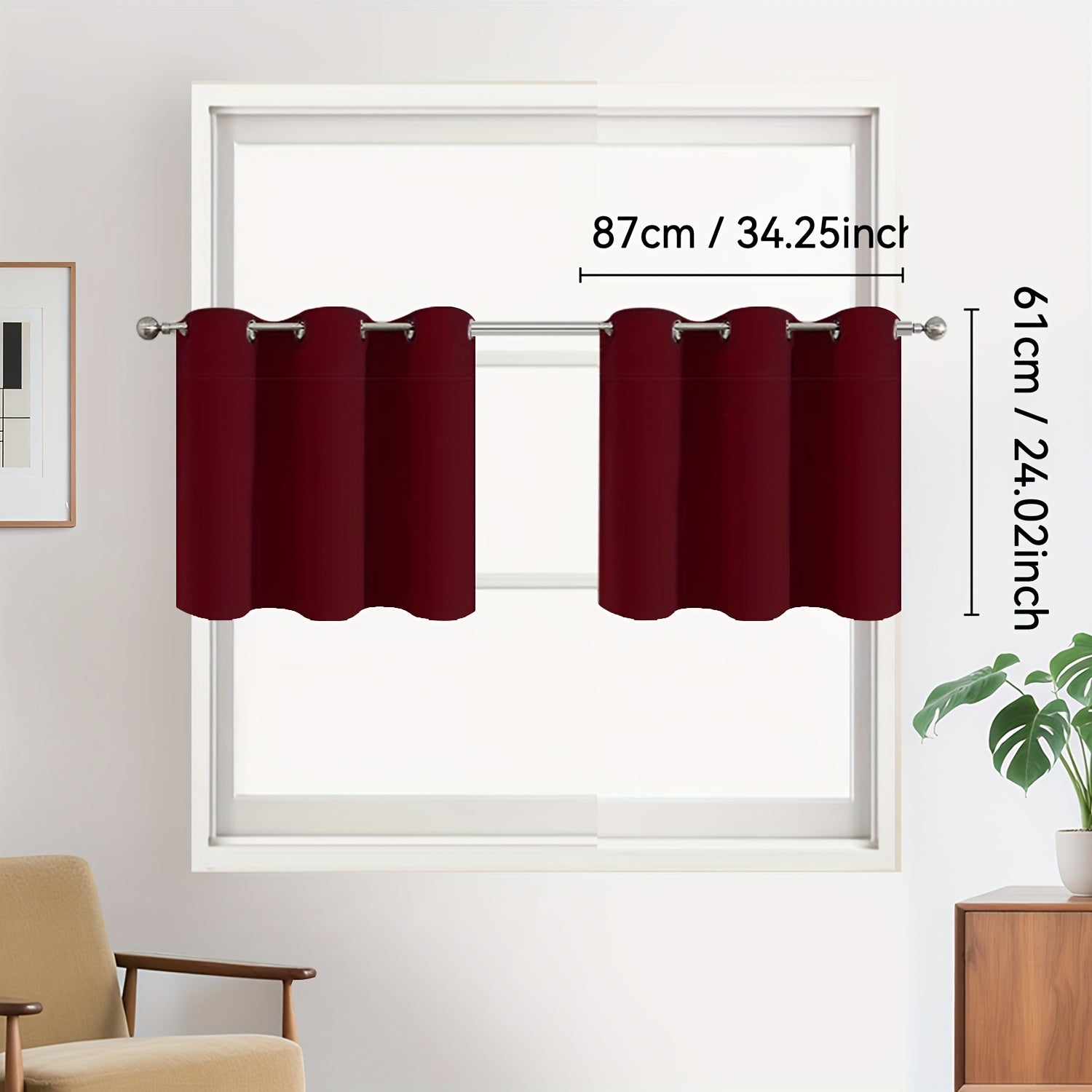 Rideaux occultants 100 % blackout à œillets – lot de 2 panneaux pour chambre et salon