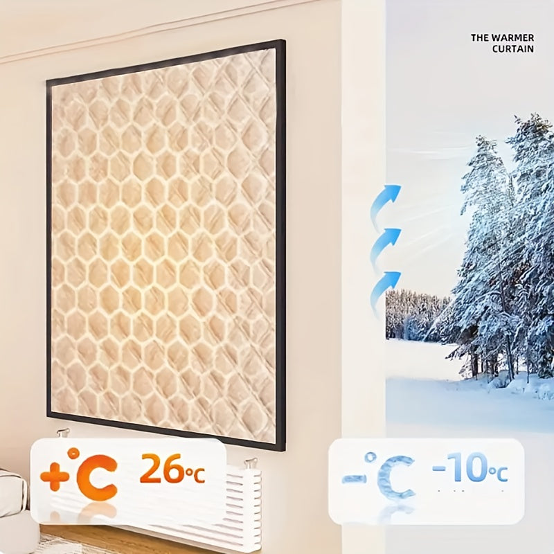 Rideau thermique isolant hiver adhésif sans perçage pour fenêtre