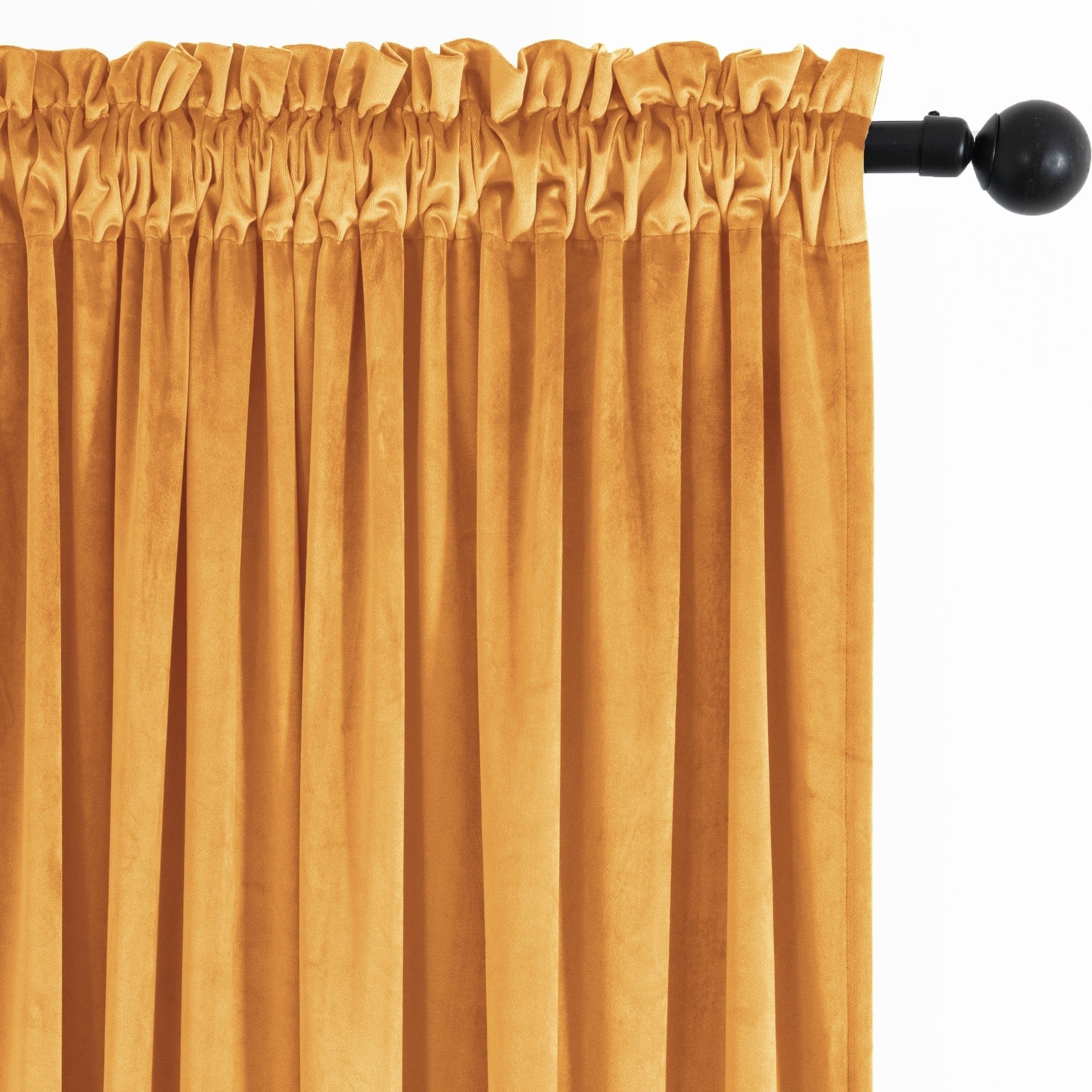 Rideaux tamisants unis en polyester effet flanelle pour chambre et salon (2 panneaux)