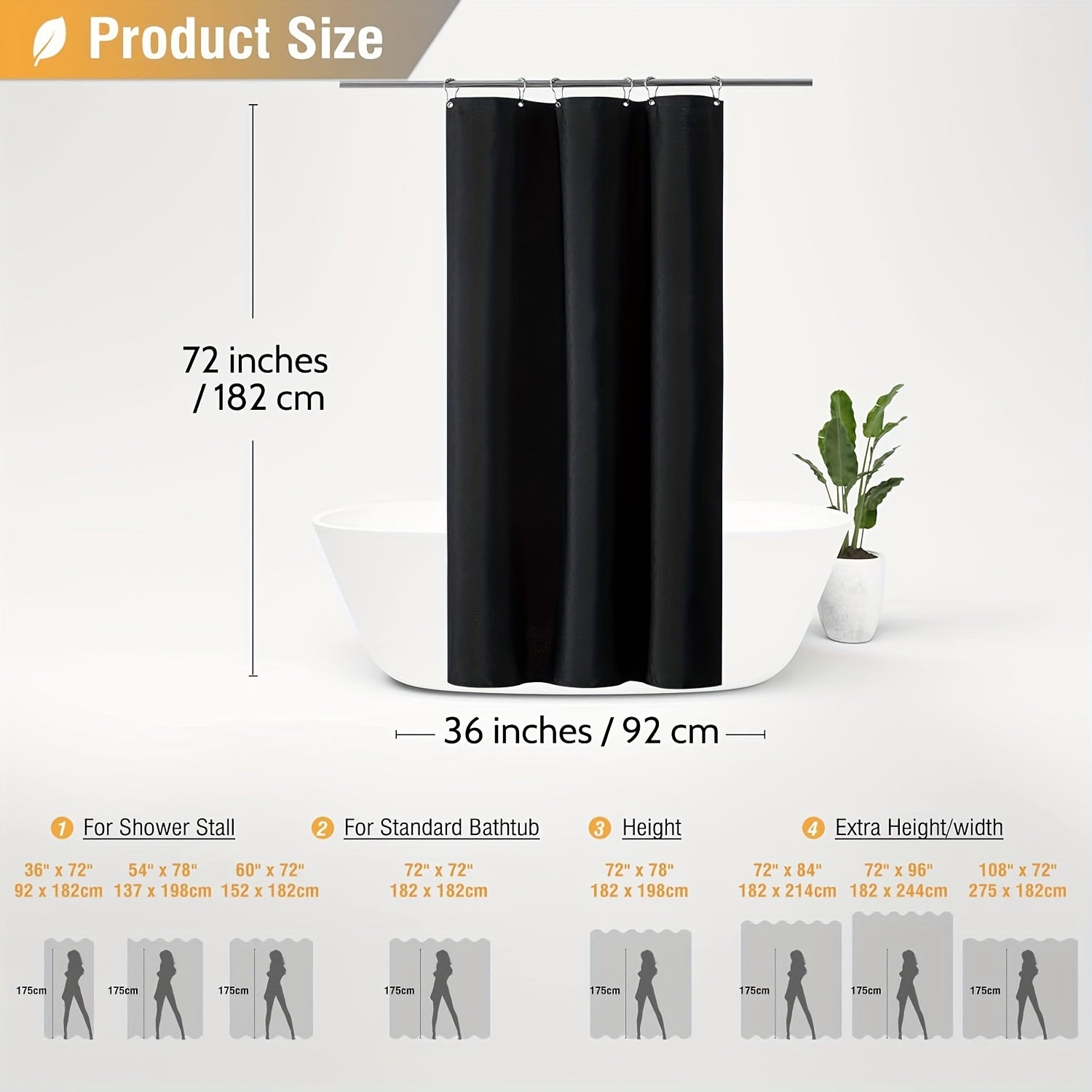Rideau de douche épais en polyester jacquard avec œillets métalliques
