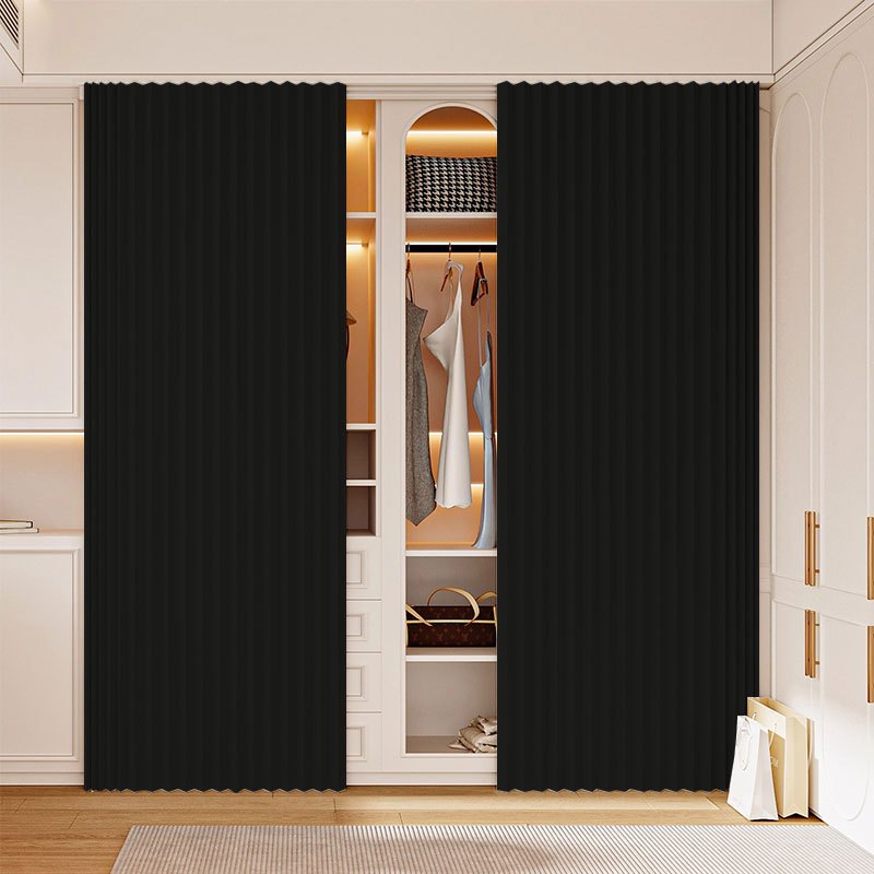 Rideau occultant de séparation pliable en polyester pour dressing et chambre