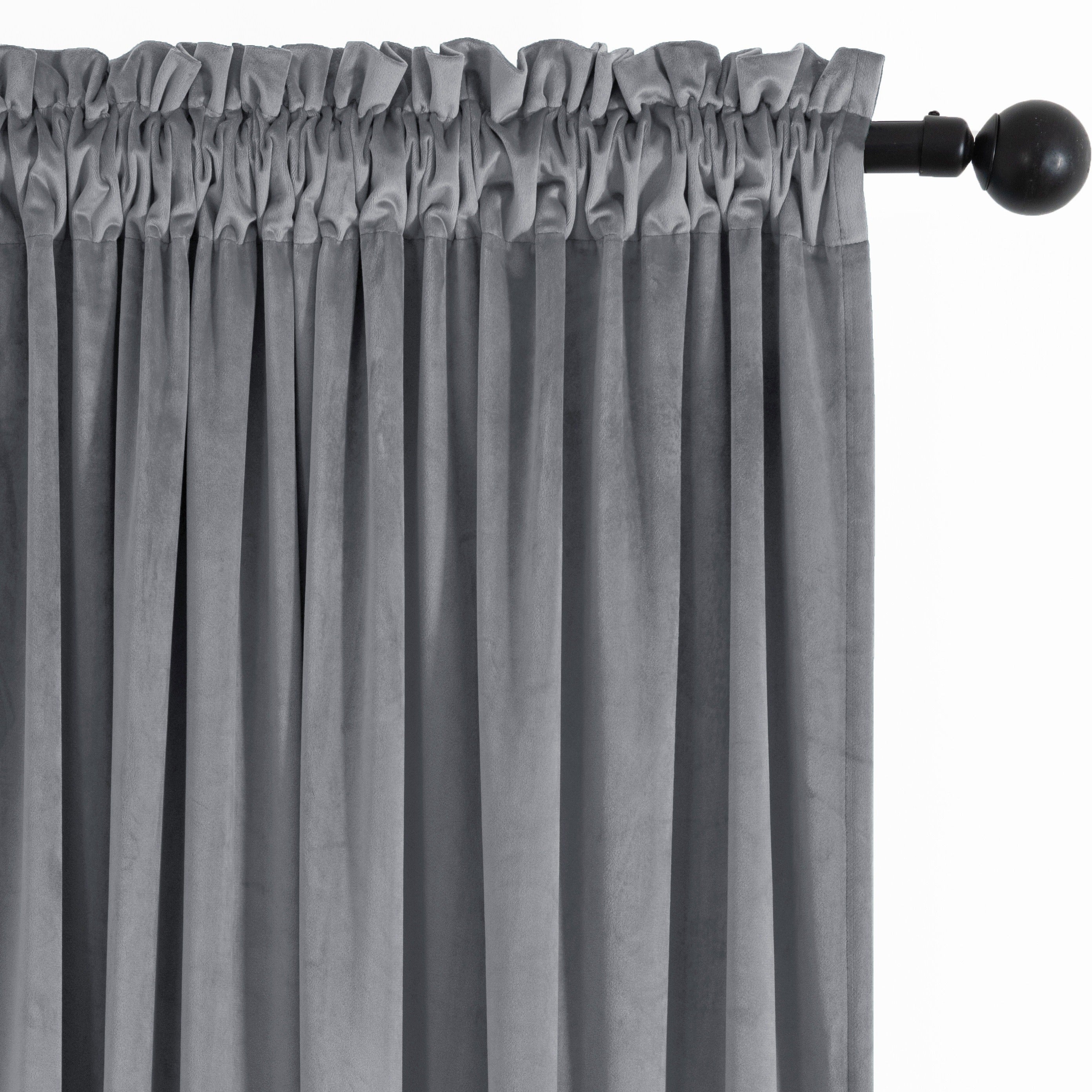 Rideau velours thermique et tamisant en polyester pour chambre et salon
