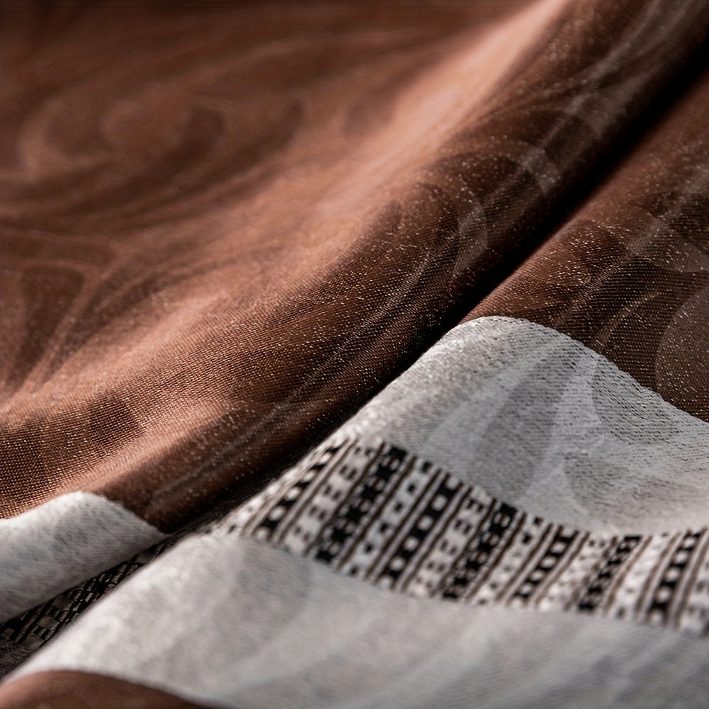 Rideau occultant jacquard vintage motif géométrique pour salon et chambre