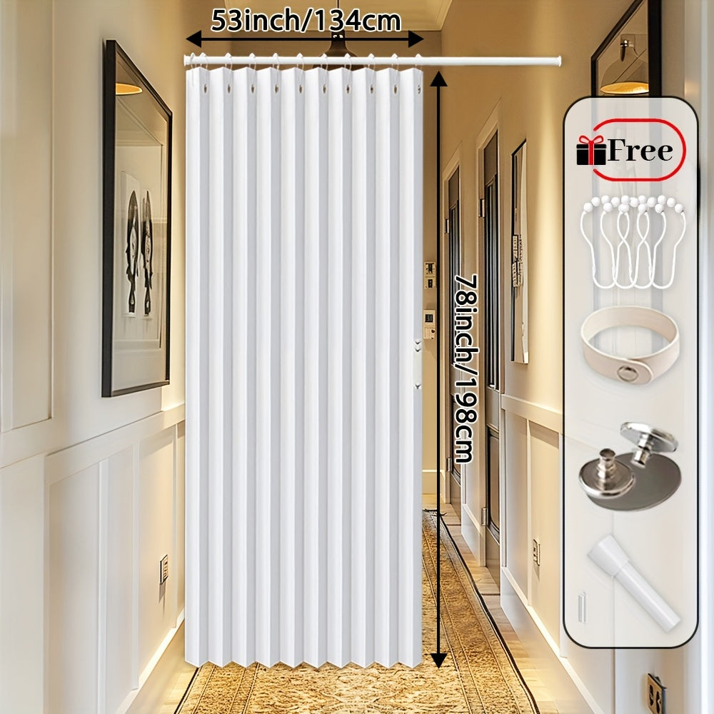 Rideau de porte magnétique occultant en polyester avec tringle incluse