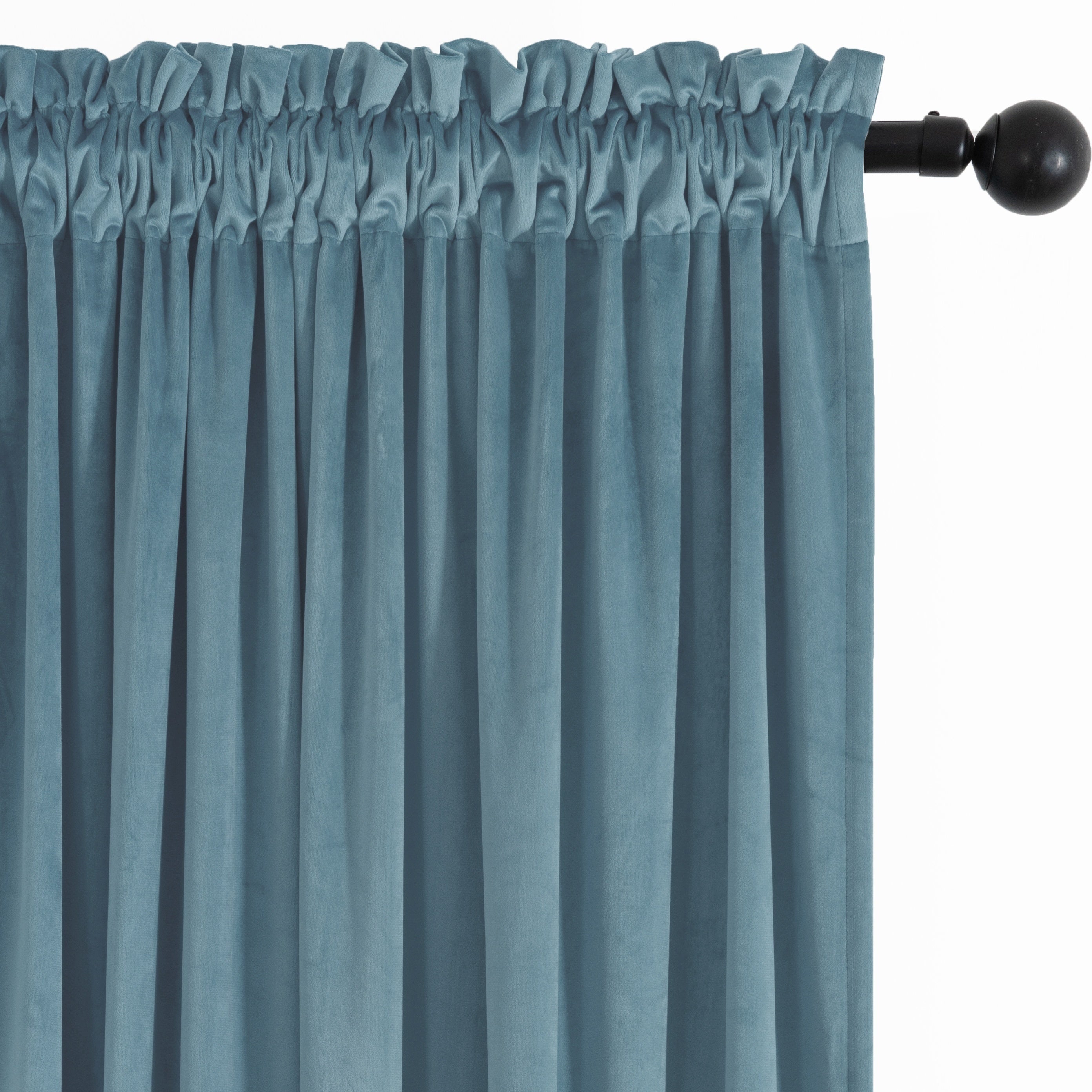 Rideaux tamisants unis en polyester effet flanelle pour chambre et salon (2 panneaux)