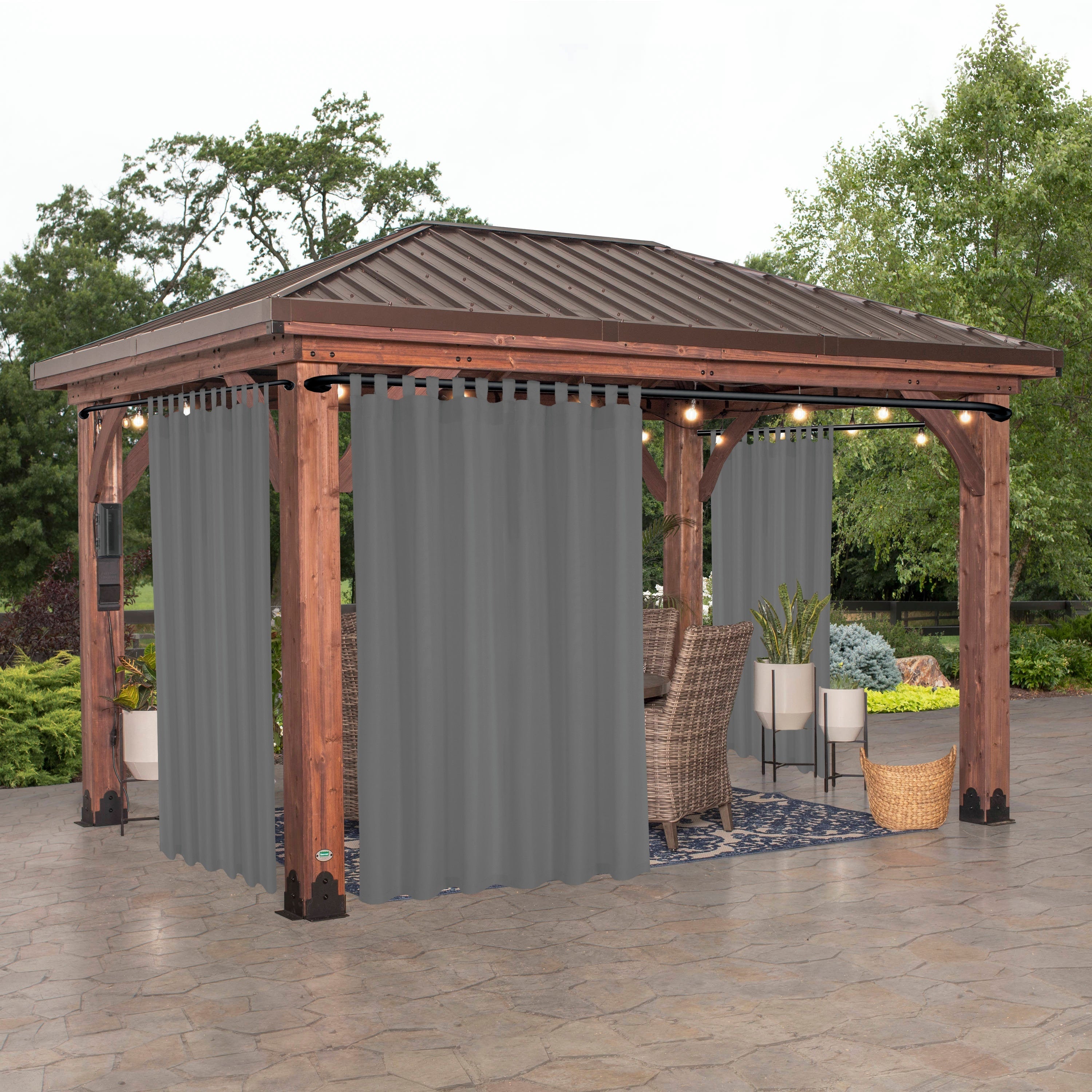 Rideau extérieur occultant pour pergola et terrasse – 1 panneau