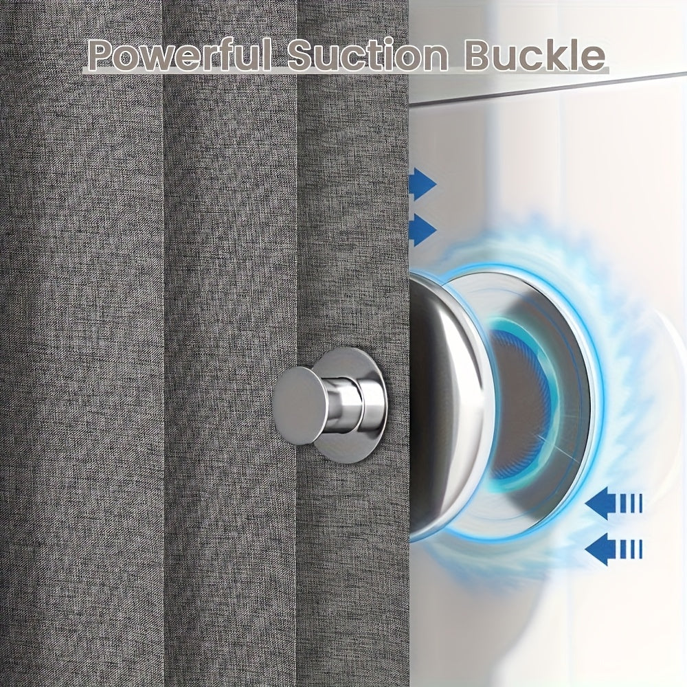 Rideau de porte magnétique occultant en polyester avec tringle incluse