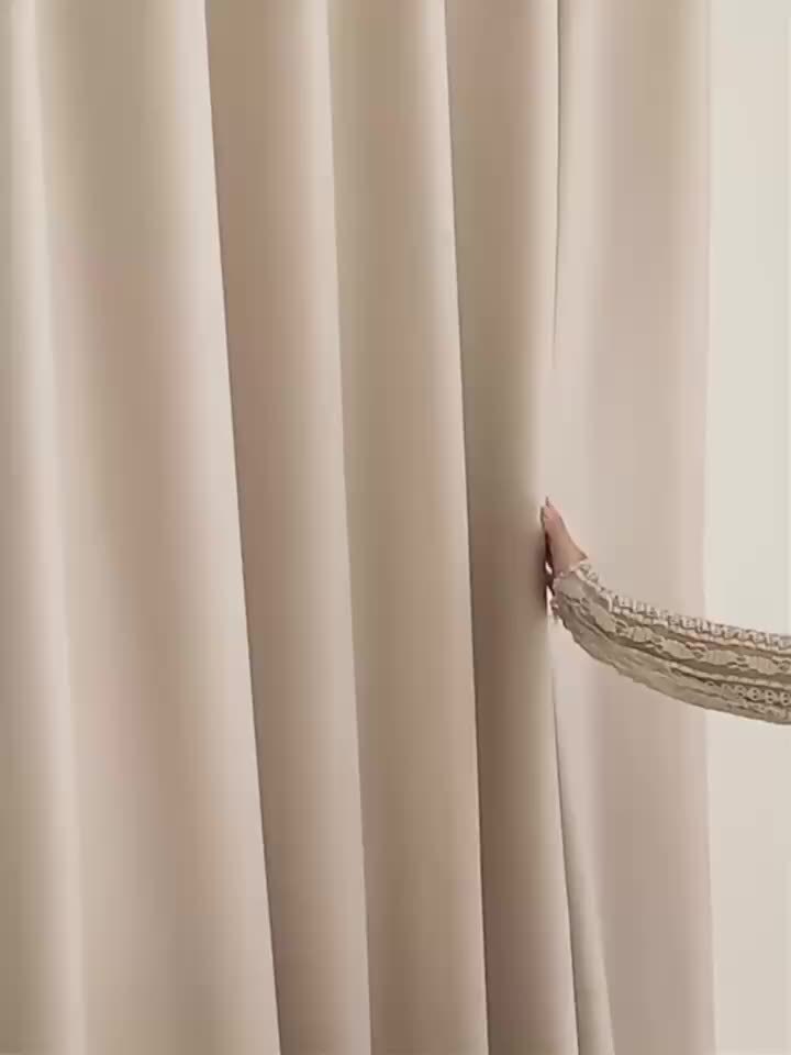 Rideaux occultants 100 % blackout à passe-tringle – lot de 2 panneaux pour chambre et salon