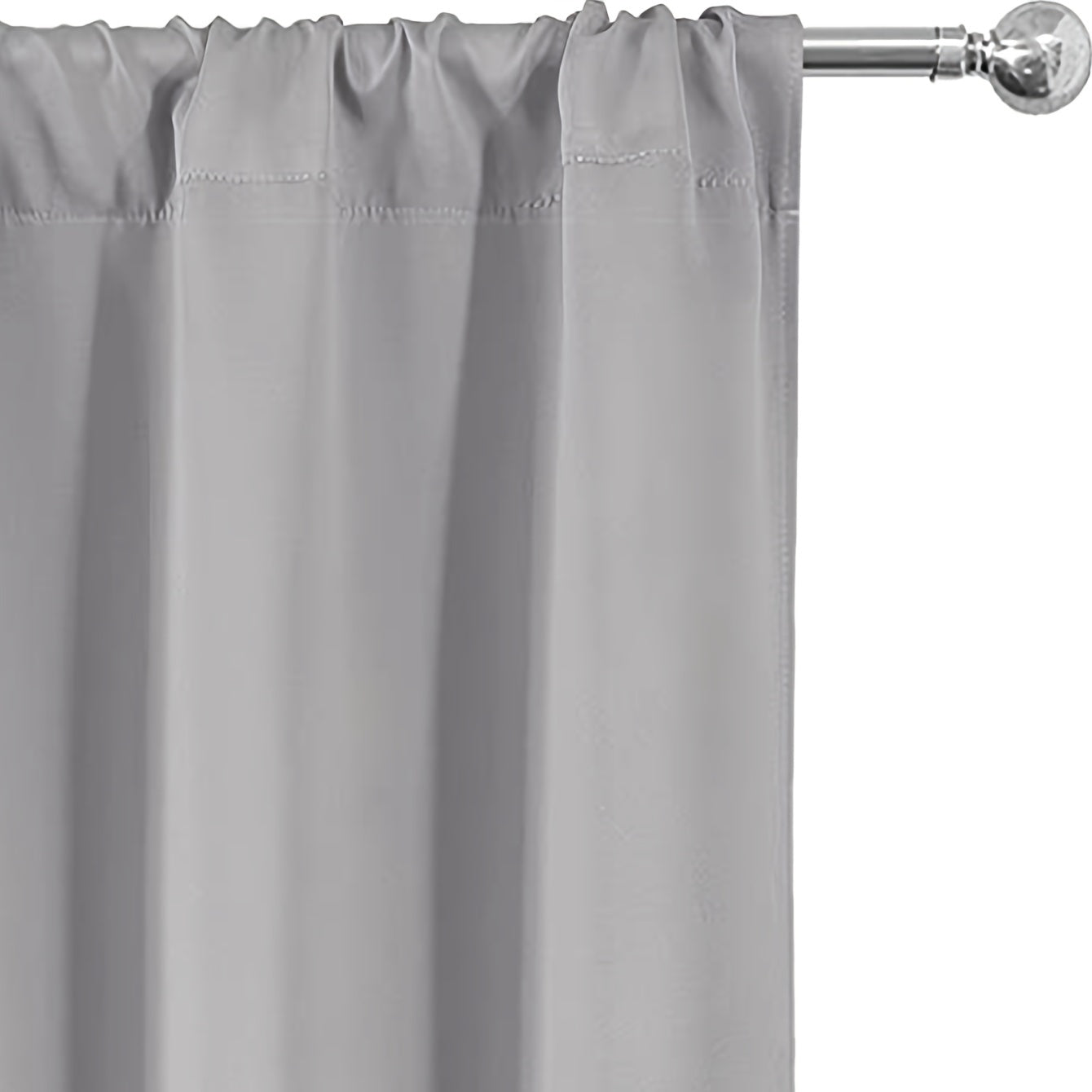 Rideau occultant thermique en polyester avec passage tringle, idéal salon et chambre