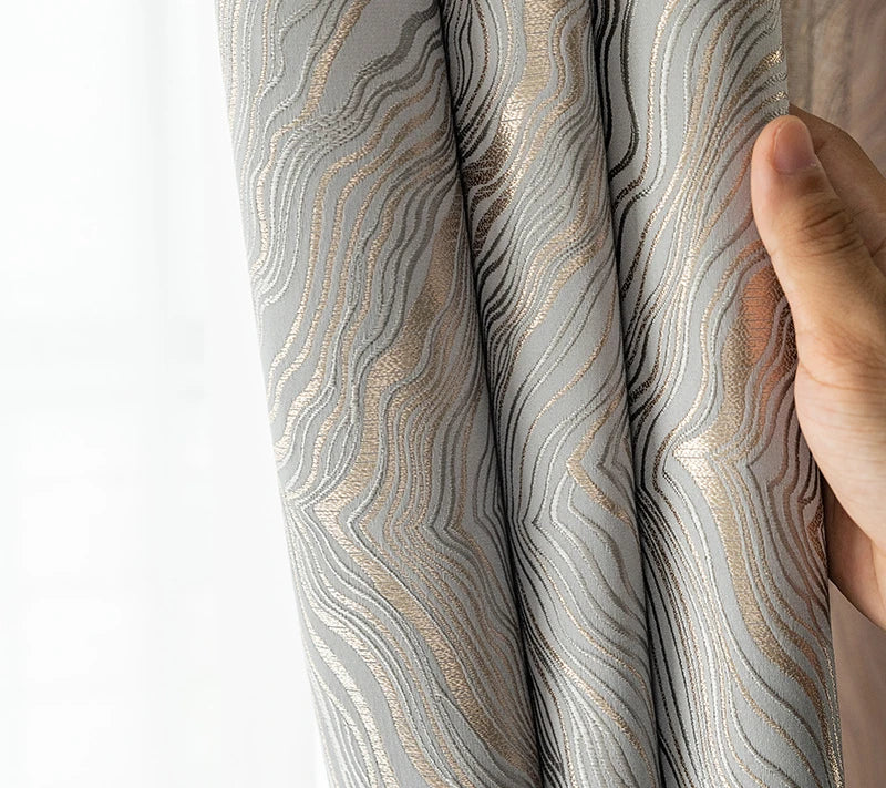 Rideau occultant jacquard multicolore épais pour salon et chambre