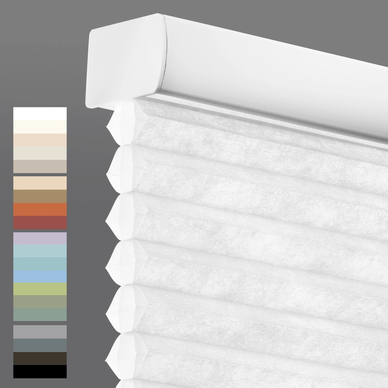 Stores cellulaires sans cordon – Protection de la vie privée, filtre de lumière, stores pliés en polyester, taille personnalisée