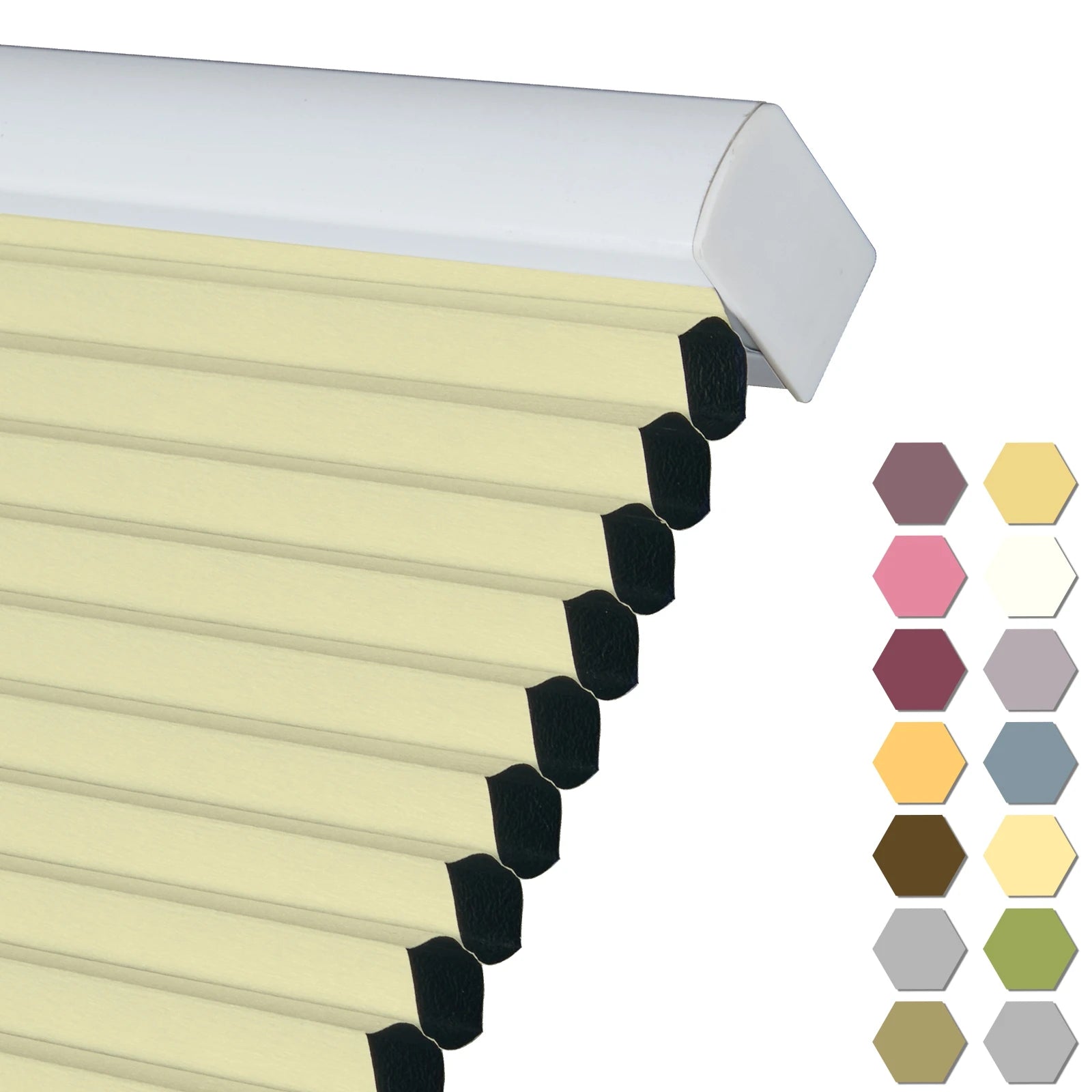 Store cellulaire alvéolaire occultant thermique sans cordon sur mesure pour fenêtre