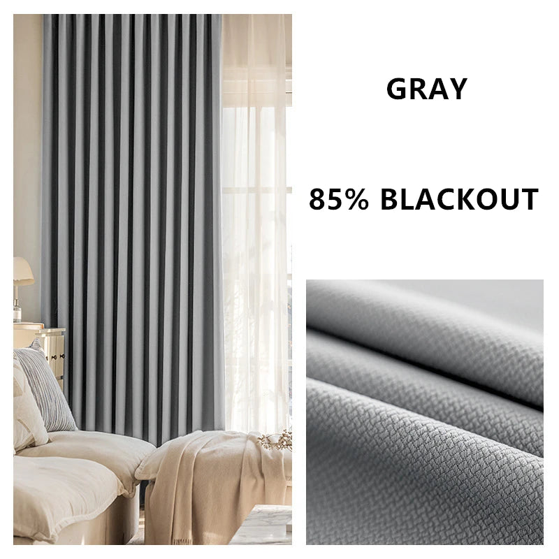 Rideau occultant jacquard double face 85 % pour salon et chambre