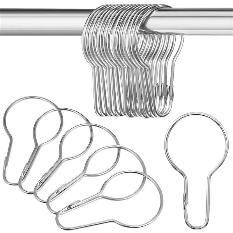 Lot de 12/20 crochets pour rideaux de douche en forme de gourde