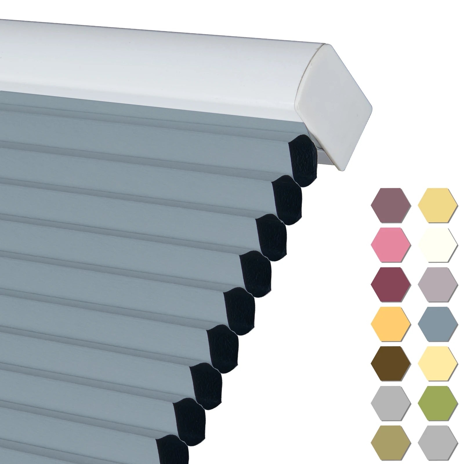 Store cellulaire alvéolaire occultant thermique sans cordon sur mesure pour fenêtre