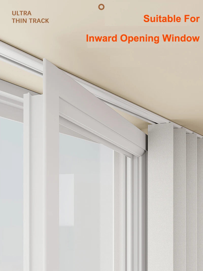 Tringle rail rideau courbe aluminium ultra fin plafond silencieux sur mesure