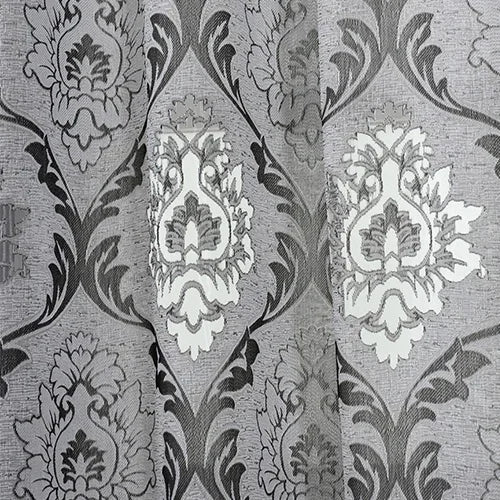 Rideau jacquard fleuri tamisant en polyester pour chambre