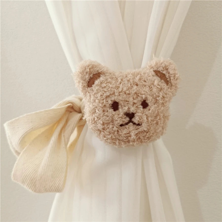 Embrasse de rideau ours en peluche pour décoration de chambre enfant