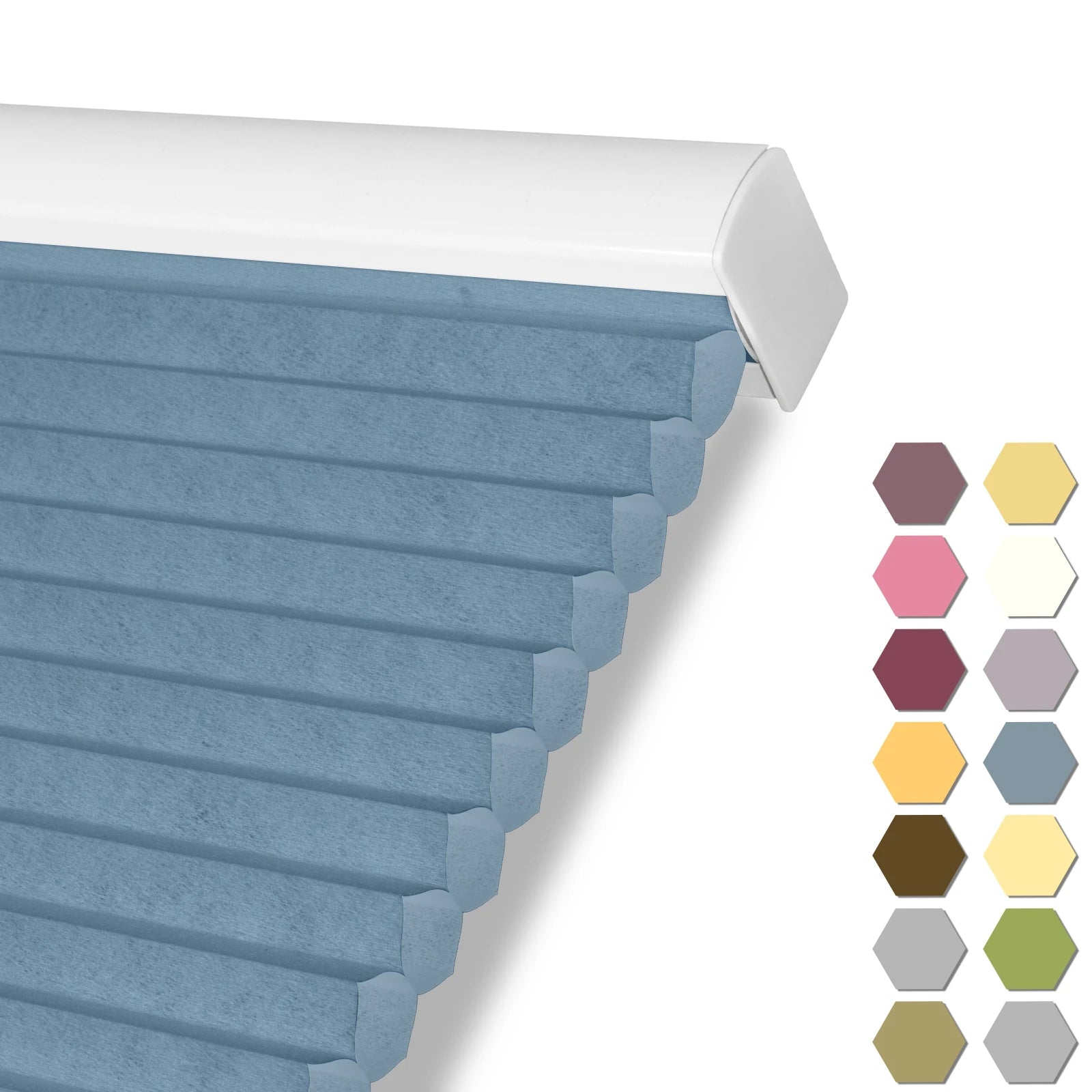 Store cellulaire alvéolaire occultant thermique sans cordon sur mesure pour fenêtre