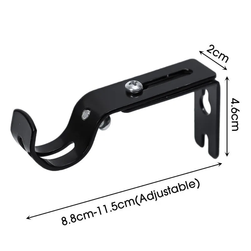 Support métallique ajustable pour tringle à rideaux