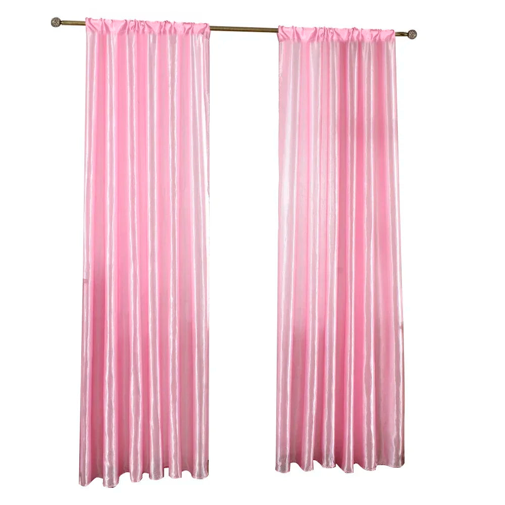Rideau voilage coloré polyester semi-occultant moderne pour salon ( 1 pièce )