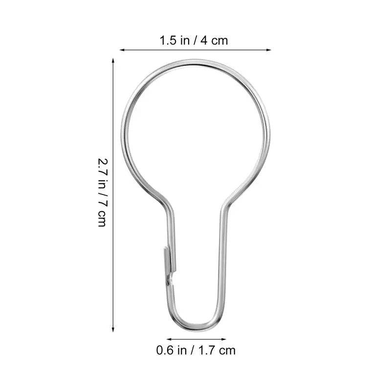 Lot de 12/20 crochets pour rideaux de douche en forme de gourde
