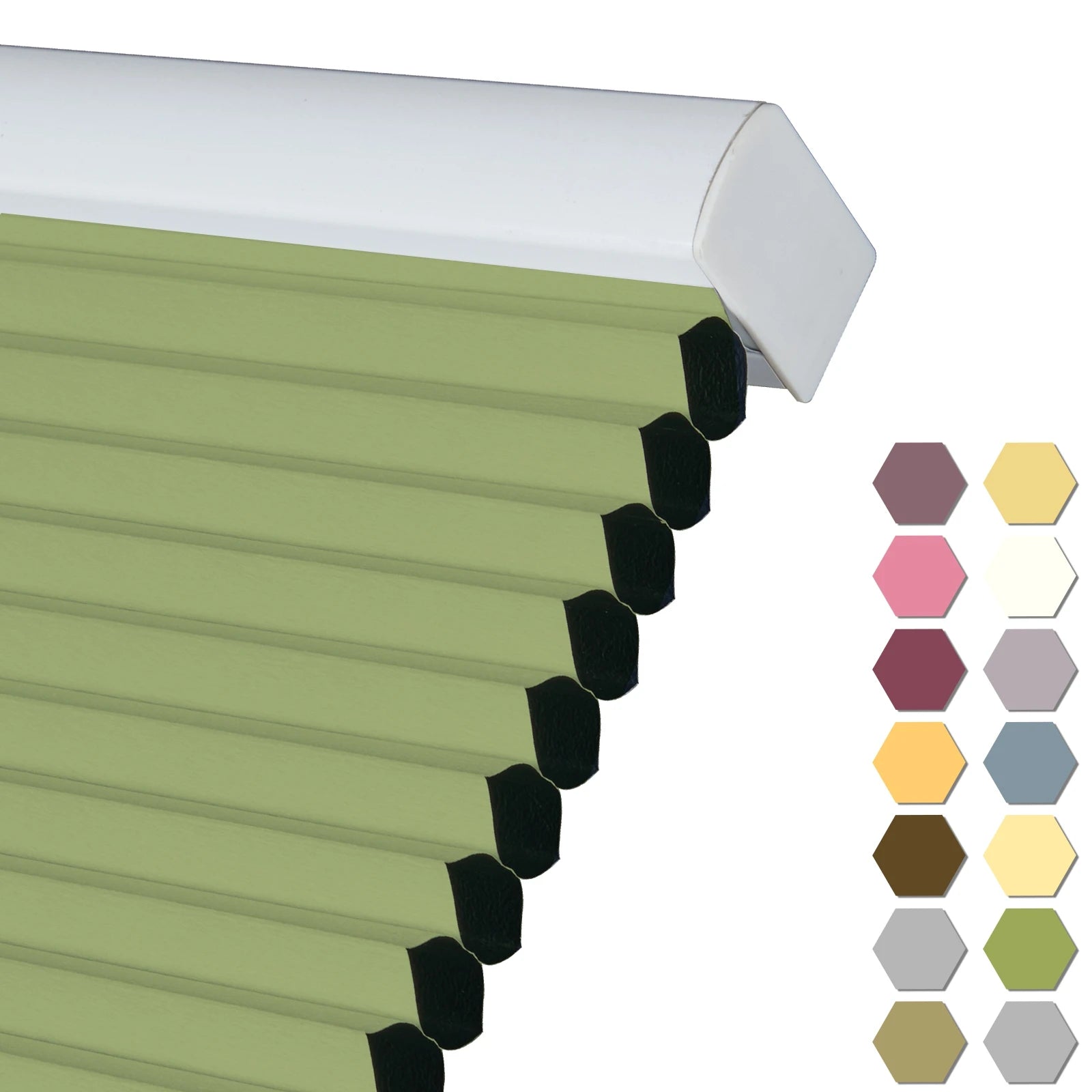 Store cellulaire alvéolaire occultant thermique sans cordon sur mesure pour fenêtre