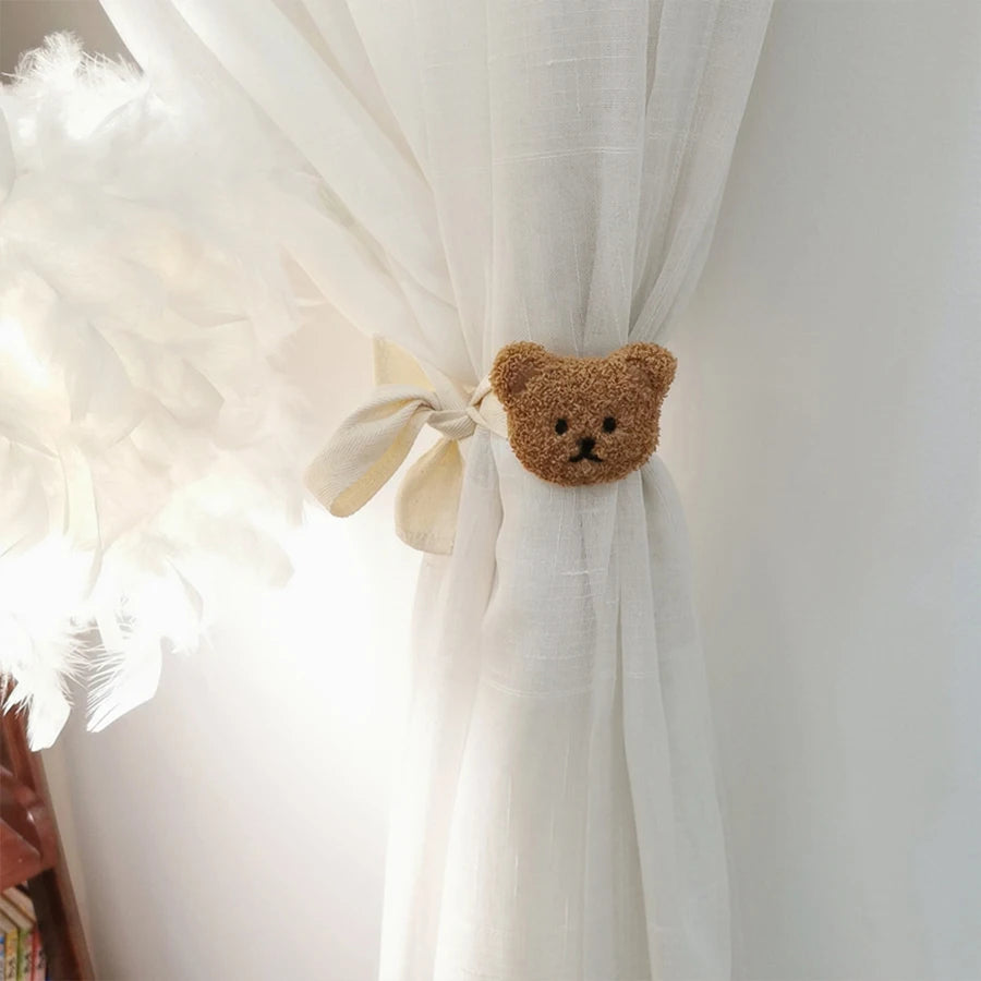 Embrasse de rideau ours en peluche pour décoration de chambre enfant
