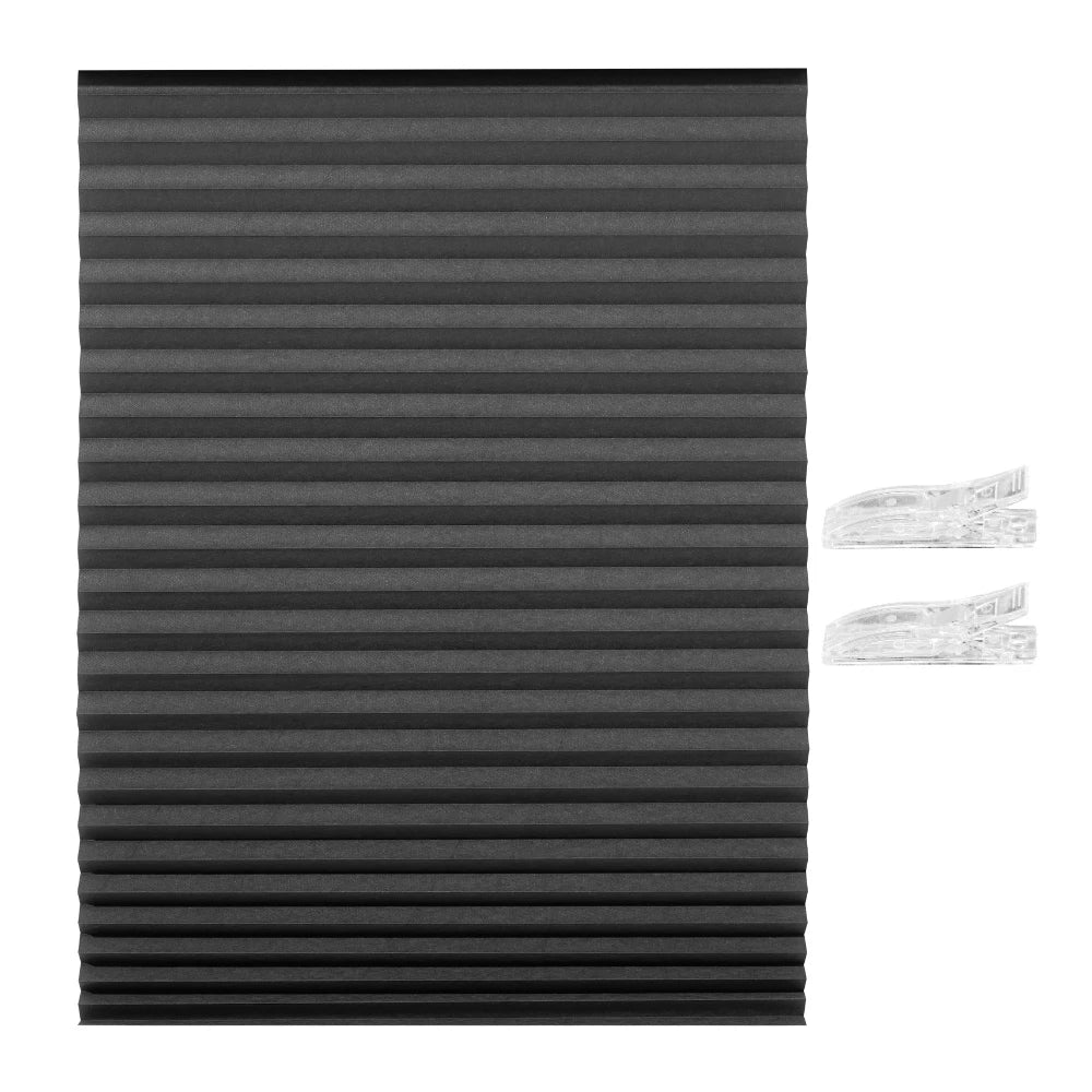 Store plissé adhésif sans perçage en tissu non tissé occultant pour fenêtre