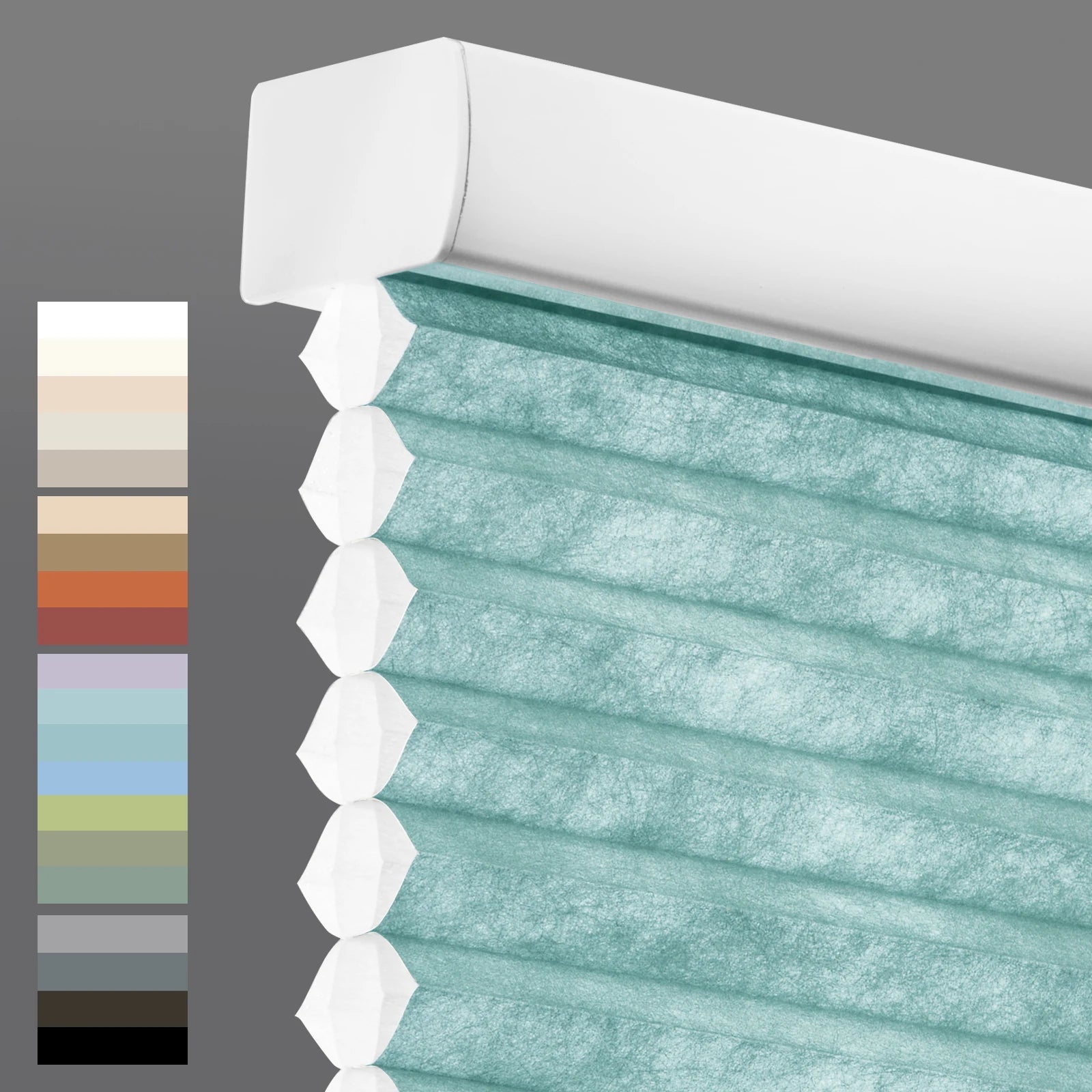Stores cellulaires sans cordon – Protection de la vie privée, filtre de lumière, stores pliés en polyester, taille personnalisée
