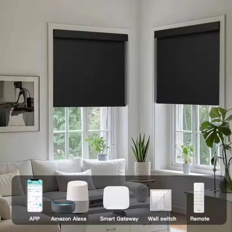 Store motorisé 100% occultant | Télécommande et contrôle via App | Compatible Apple Homekit et Google Home