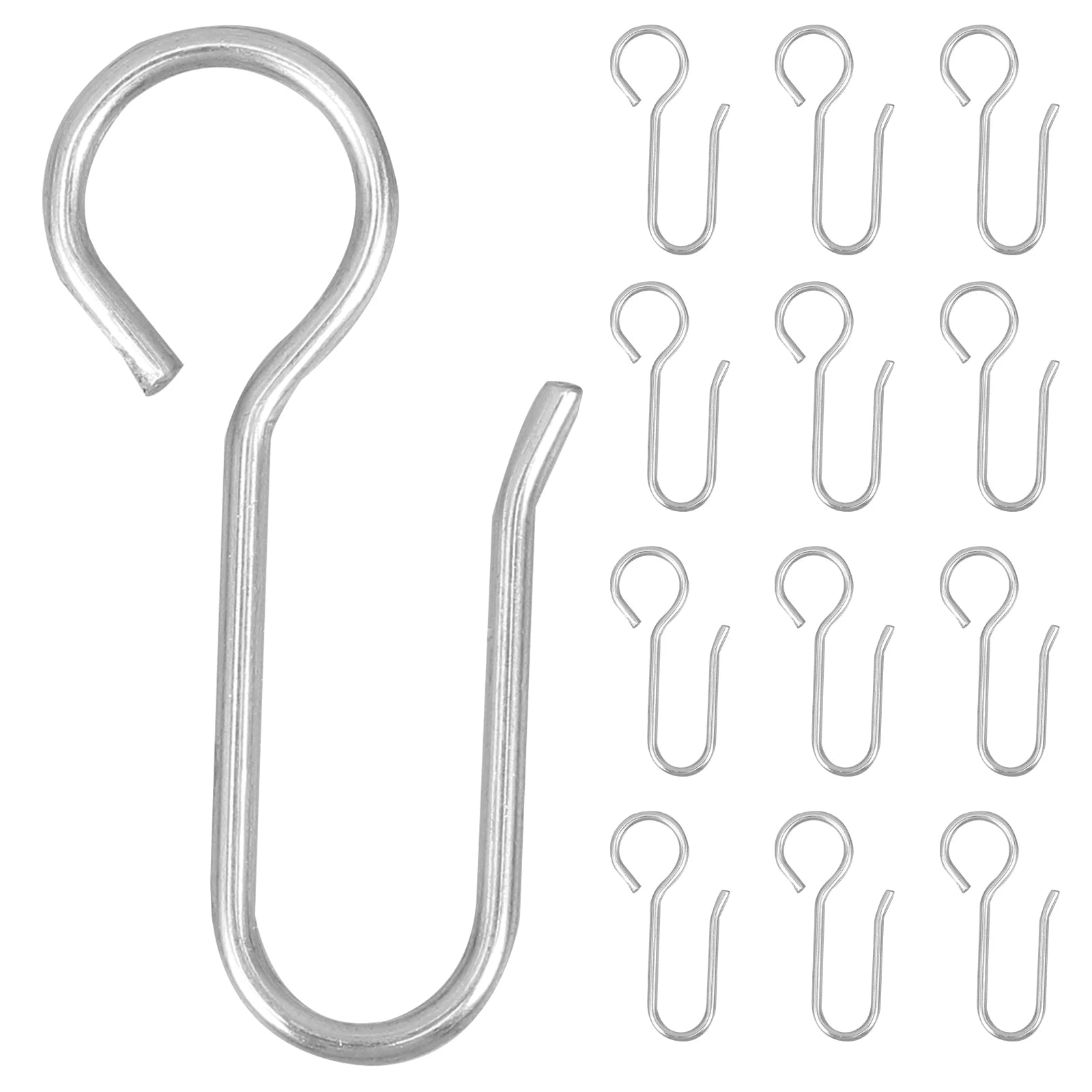 Lot de 60 crochets métalliques pour tringle à rideaux et rideaux de douche